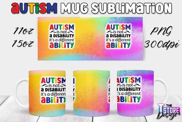 Autism Mug Sublimation | 11 oz 15 oz Mug | PNG File Sublimation The T Store Design 