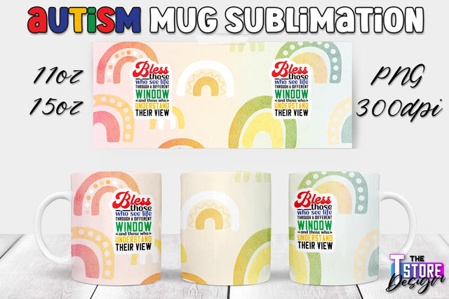 Autism Mug Sublimation | 11 oz 15 oz Mug | PNG File Sublimation The T Store Design 