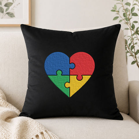 Autism Puzzle Heart Machine Embroidery Design – Colorful Awareness Embroidery File Embroidery/Applique DESIGNS PatternFeed8 