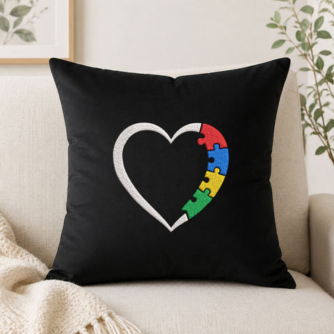 Autism Puzzle Heart Machine Embroidery Design – Colorful Awareness Heart Embroidery File Embroidery/Applique DESIGNS PatternFeed8 