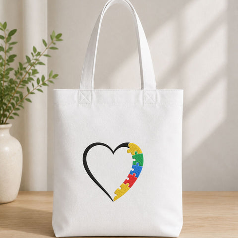 Autism Puzzle Heart Outline Machine Embroidery Design – Awareness Embroidery File Embroidery/Applique DESIGNS PatternFeed8 