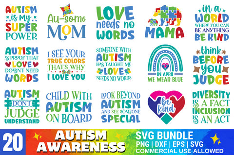 Autism Quotes SVG Bundle SVG Designangry 