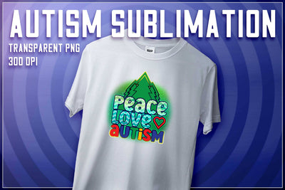 Autism Sublimation | T-Shirt Design | Autism Awareness | PNG File Sublimation The T Store Design 