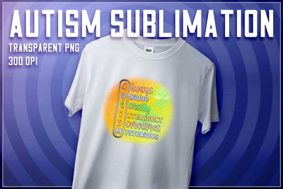 Autism Sublimation | T-Shirt Design | Autism Awareness | PNG File Sublimation The T Store Design 