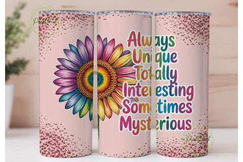 Autism Sunflower Tie-Dye 20oz Tumbler Sublimation PixelChick 