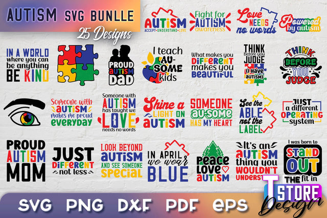 Autism SVG | Autism Awareness SVG | Autism Quotes | Autism Awareness SVG The T Store Design 