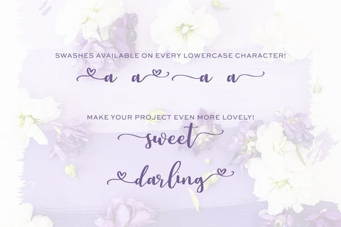 Auttie Script Font with Heart Swashes Font Beck McCormick 