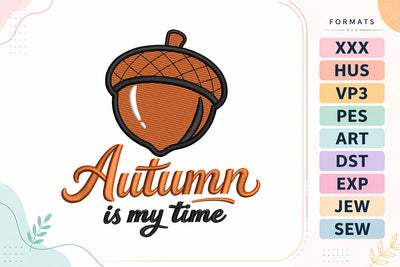 Autumn Acorn Quote Embroidery Design Embroidery/Applique DESIGNS sg embroidery 