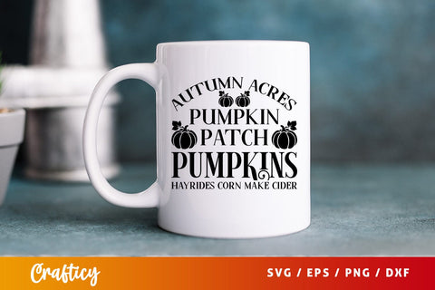 Autumn acres pumpkin patch pumpkins hayrides corn make cider SVG Design SVG Designangry 