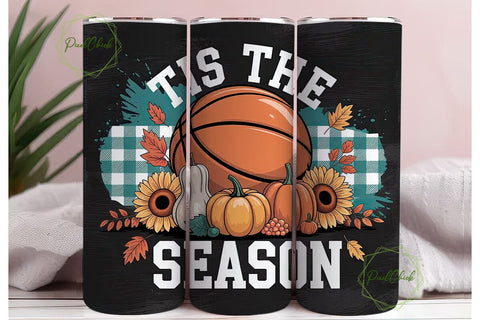 Autumn Basketball Tumbler Wrap Sublimation PixelChick 