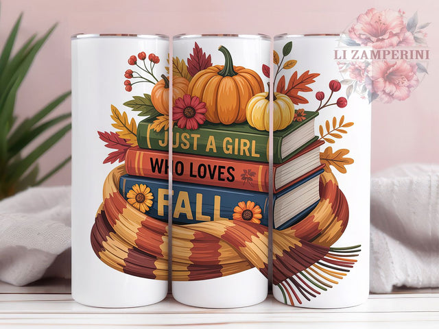 Autumn Book Lover Cozy Fall Tumbler, Autumn Reading Wrap, Cozy Fall Mug, Bookish Fall Cup, Thanksgiving Tumbler, Autumn Drinkware, Fall Girl Tumbler Sublimation Li Zamperini 