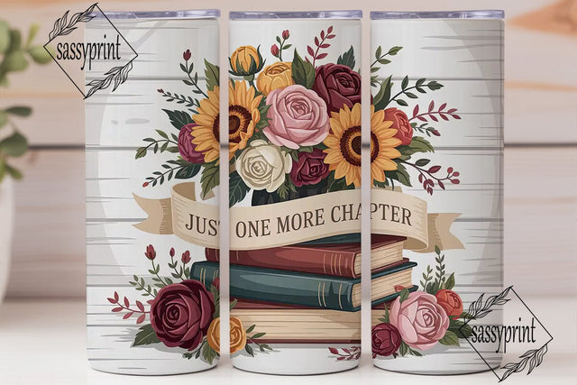Autumn Book Lover Tumbler Wrap Sublimation sassyprint 