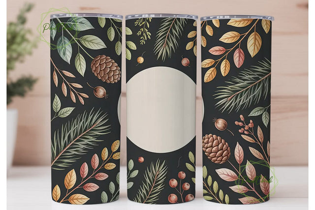 Autumn Botanicals 20oz Tumbler Wrap Sublimation PixelChick 