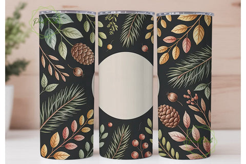 Autumn Botanicals 20oz Tumbler Wrap Sublimation PixelChick 