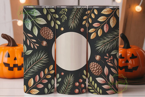 Autumn Botanicals 20oz Tumbler Wrap Sublimation PixelChick 