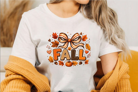 Autumn Bow Typography Fall Clipart Sublimation SVGArt 