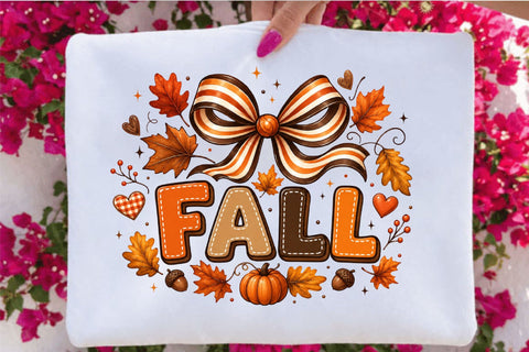 Autumn Bow Typography Fall Clipart Sublimation SVGArt 