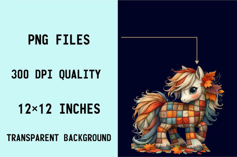 Autumn Brown Horse Sublimation Clipart Bundle Sublimation SVGArt 