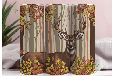 Autumn Buck 20oz Tumbler Wrap Sublimation PixelChick 