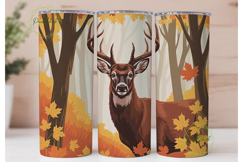 Autumn Buck 20oz Tumbler Wrap Sublimation PixelChick 