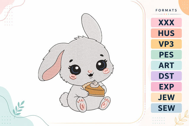 Autumn Bunny Treat Embroidery Design Embroidery/Applique DESIGNS sg embroidery 