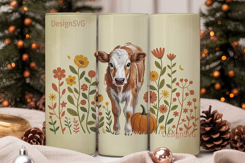 Autumn Calf 20oz Tumbler Wrap Sublimation DesignSVG 