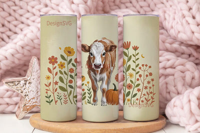 Autumn Calf 20oz Tumbler Wrap Sublimation DesignSVG 
