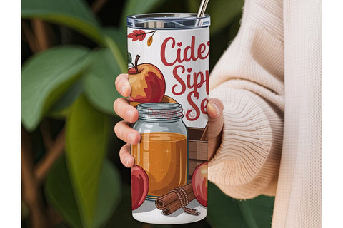 Autumn Cider Season 20oz Tumbler Wrap Sublimation DesignSVG 