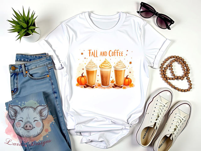 Autumn Coffee Clipart, Pumpkin Spice PNG, Fall Mug Design, Coffee Lover Sublimation, Cozy Fall PNG, Seasonal Beverage PNG, Digital Download Sublimation Lara' s Designs 