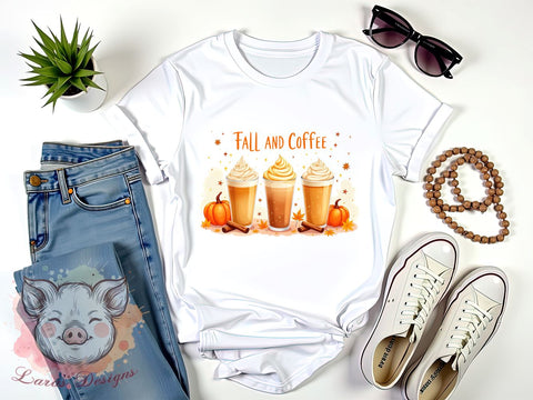 Autumn Coffee Clipart, Pumpkin Spice PNG, Fall Mug Design, Coffee Lover Sublimation, Cozy Fall PNG, Seasonal Beverage PNG, Digital Download Sublimation Lara' s Designs 