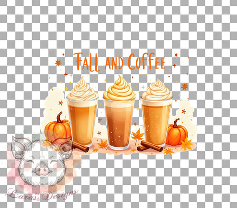 Autumn Coffee Clipart, Pumpkin Spice PNG, Fall Mug Design, Coffee Lover Sublimation, Cozy Fall PNG, Seasonal Beverage PNG, Digital Download Sublimation Lara' s Designs 