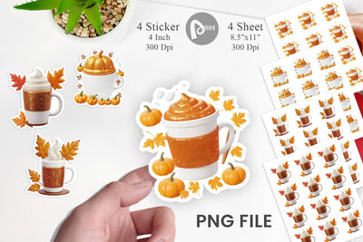 Autumn Coffee Mug Sticker Sublimation artnoy 