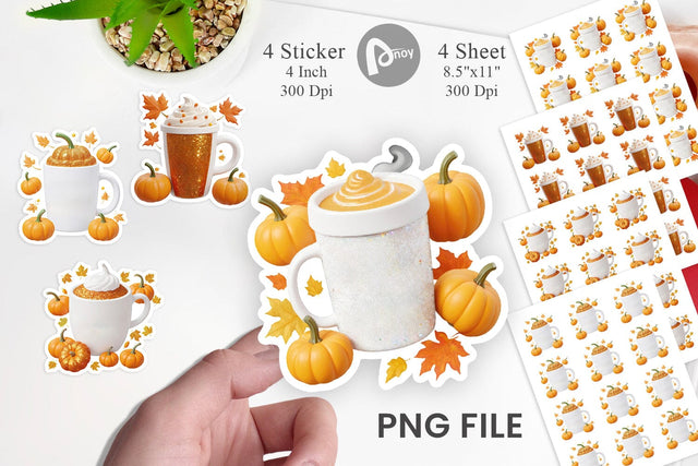 Autumn Coffee Mug Sticker Sublimation artnoy 