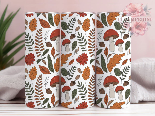 Autumn Cottagecore Mushroom Tumbler Wrap, Halloween Fall Wrap, 20Oz Sublimation Design, Cottagecore Aesthetic Cup, Woodland Autumn Drinkware, Rustic Fall Tumbler, Boho Mushroom Wrap Sublimation Li Zamperini 