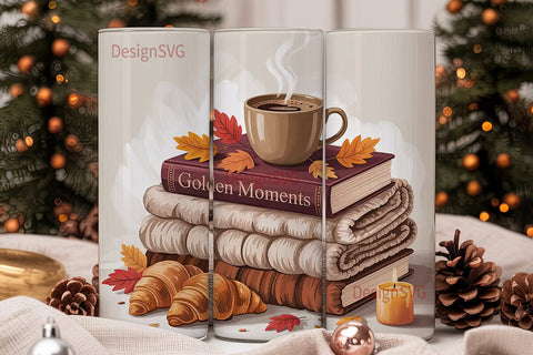 Autumn Cozy Vibes 20oz Tumbler Wrap Sublimation DesignSVG 
