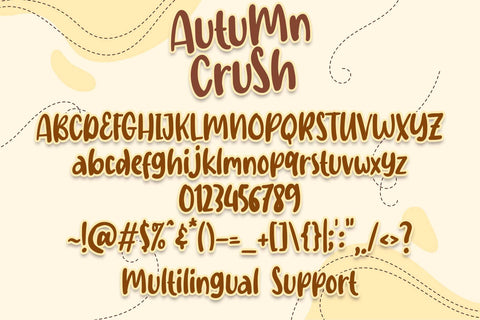 Autumn Crush Font Font Dm Letter Studio 