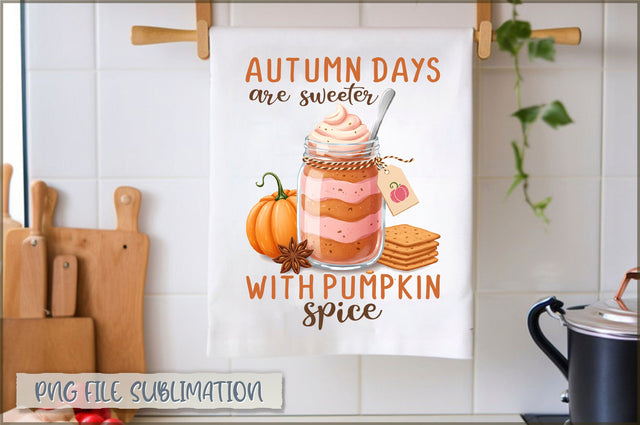 Autumn days are sweeter with pumpkin spice Towel PNG Sublimation Shetara Begum 