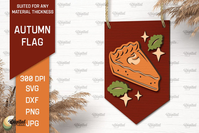 Autumn Decor Laser Cut. Autumn Flag SVG. Fall Sign Laser Cut SVG Evgenyia Guschina 