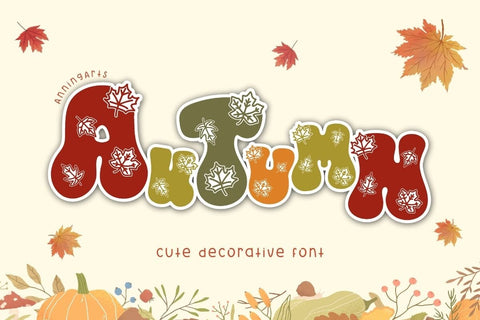 Autumn - Decorative Font Font AnningArts Design 