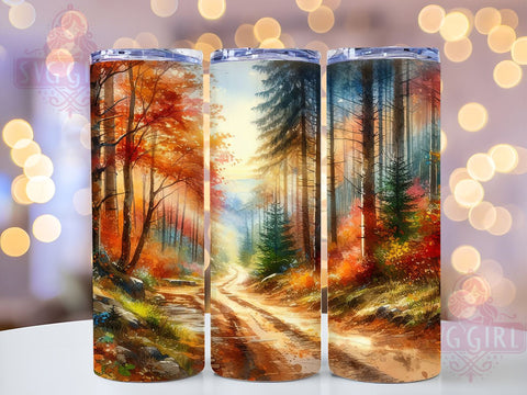 Autumn Fall 20oz Tumbler Wrap Sublimation Design, Straight Tapered Tumbler Wrap, Fall Vibes Tumbler Png, Instant Digital Download Sublimation SvggirlplusArt 