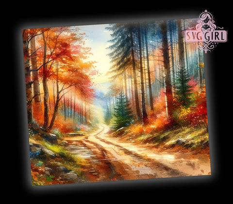 Autumn Fall 20oz Tumbler Wrap Sublimation Design, Straight Tapered Tumbler Wrap, Fall Vibes Tumbler Png, Instant Digital Download Sublimation SvggirlplusArt 