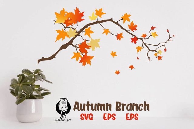 Autumn fall branch wall art svg SVG dadan_pm 