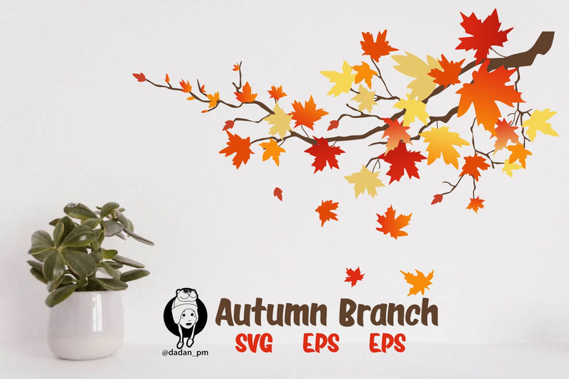Autumn fall branch wall art svg SVG dadan_pm 