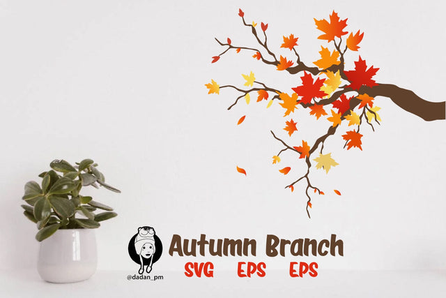 Autumn fall branch wall art svg SVG dadan_pm 