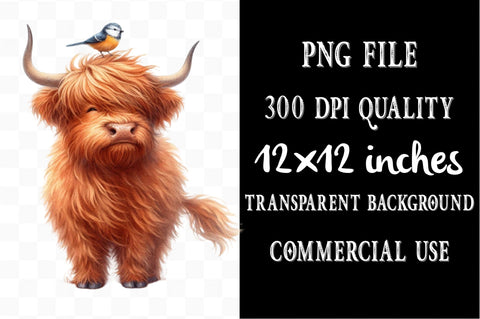 Autumn Fall Highland Cow Clipart Sublimation SVGista 