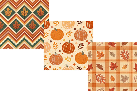 Autumn Fall Plaid Seamless Pattern Digital Paper Digital Pattern FloridPrintables 