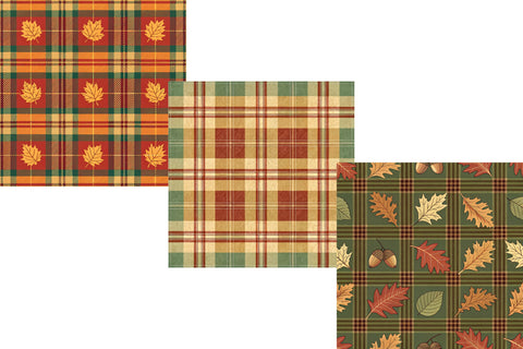 Autumn Fall Plaid Seamless Pattern, Digital Papers Digital Pattern FloridPrintables 