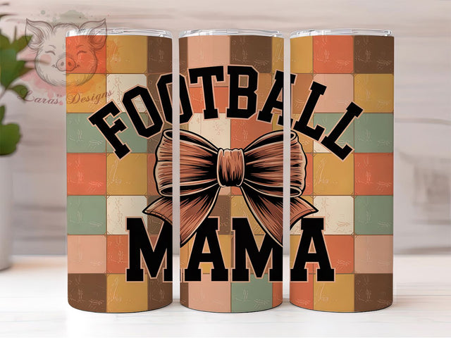 Autumn Football Mama Tumbler Wrap, Autumn Sports Wrap, 20oz Sublimation, Fall Mom Cup, Football Season Mug, Autumn Mom Tumbler, Sports Mom Drinkware Sublimation Lara' s Designs 