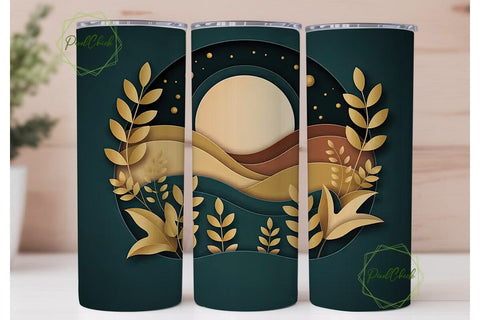 Autumn Forest Glow 20oz Tumbler Wrap Sublimation PixelChick 
