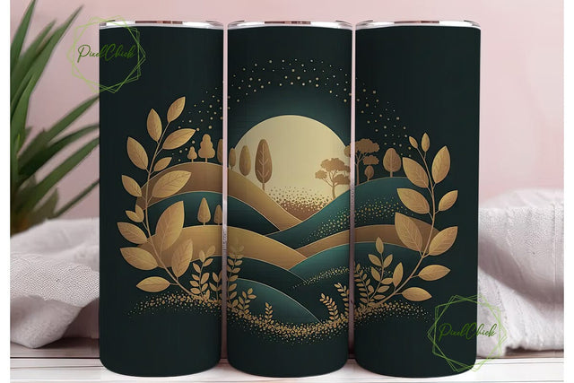 Autumn Forest Glow 20oz Tumbler Wrap Sublimation PixelChick 